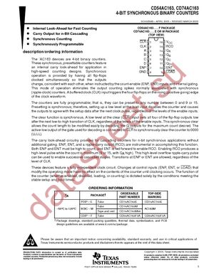 CD74AC163EE4 datasheet  